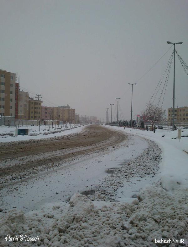 برف در شهرک غرب مشهد